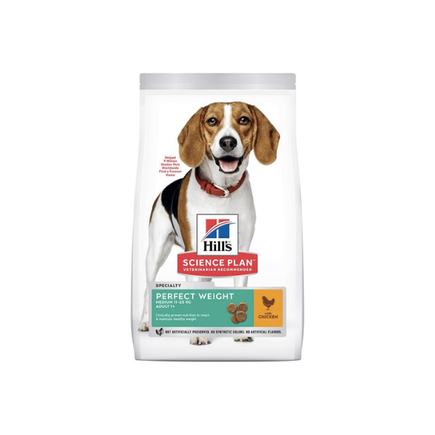 Hill's Science Plan Hundefoder Voksen Perfect Weight Medium - Kylling